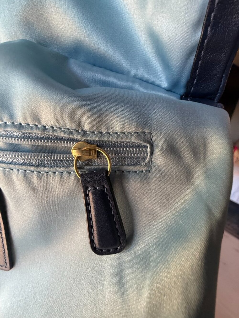 COACH KRISTIN HIPPIE Blue Shoulder & Crossbody Smooth Soft Leather Bag - Picture 8 of 13